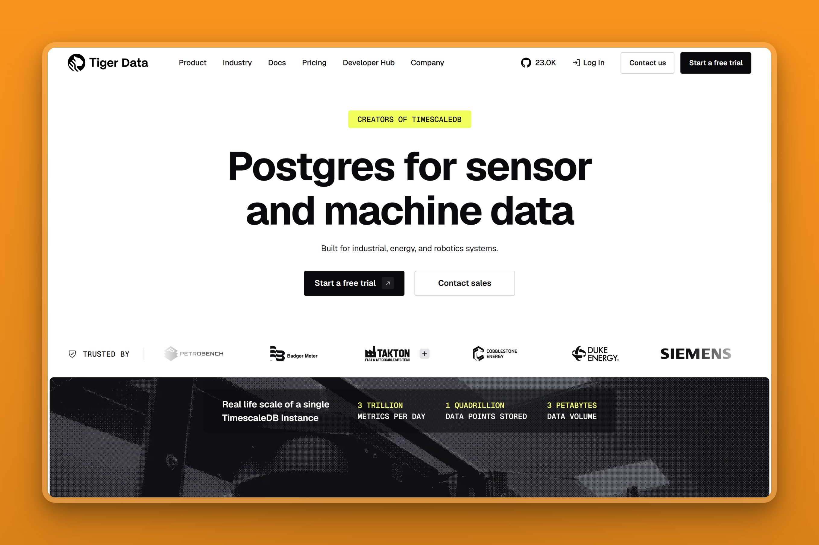 Tiger Data (Timescale) homepage
